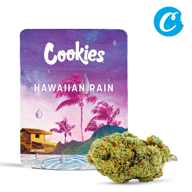 Fleur CBD Hawaiian Rain Cookies – saveurs tropicales, culture hydroponique premium, détente intense.