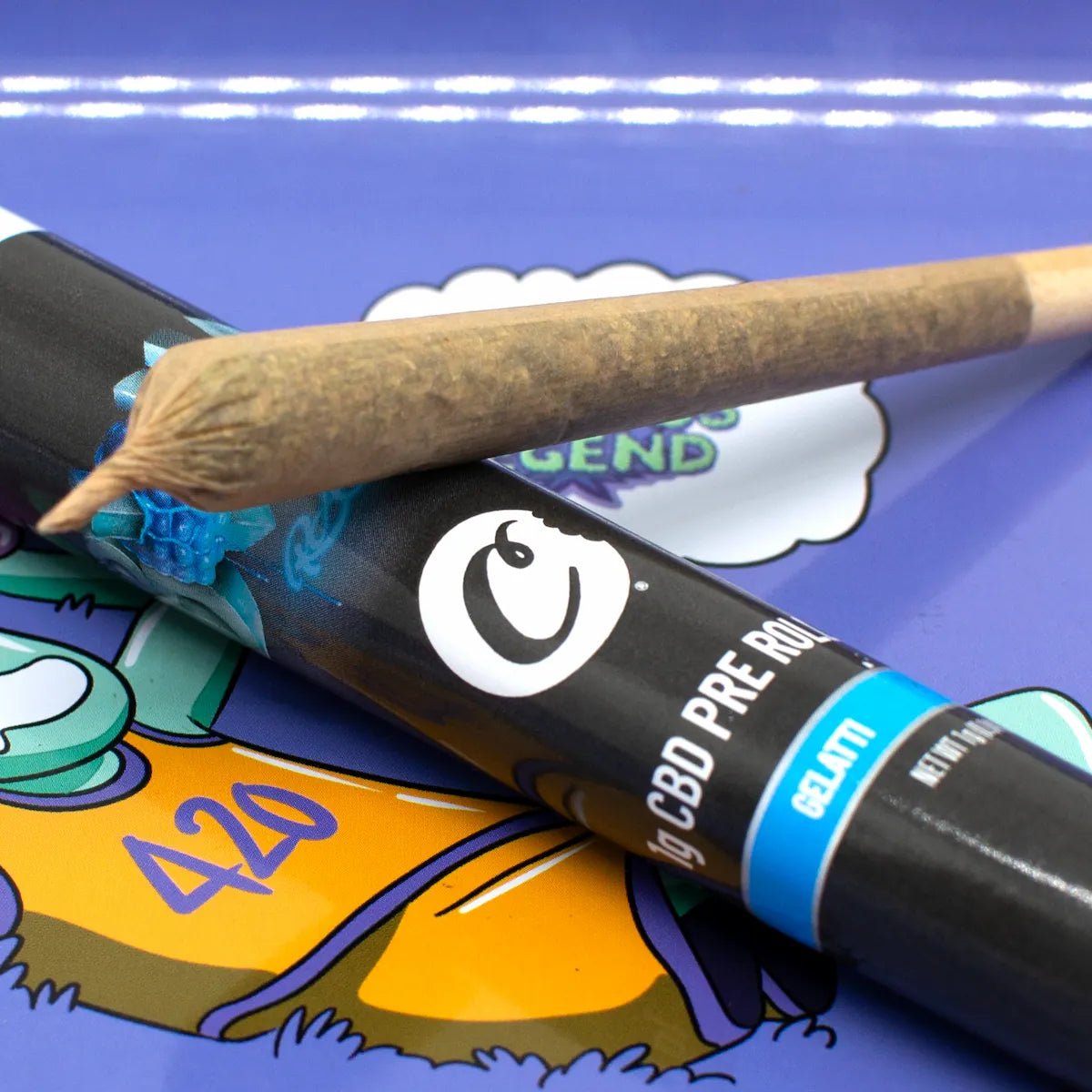 Pré-Roll CBD Blue Raz Cookies - Saveurs de framboise, myrtille et pain d’épices, prêt à l’emploi, 100 % légal. photo2