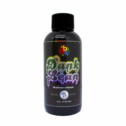 Photo d'une bouteille de 118ml infusée avec 200mg de pur CBD Infusé au champignons - Saveur MAGIC LEAN - WALDOS LEGEND & DANK LEAN