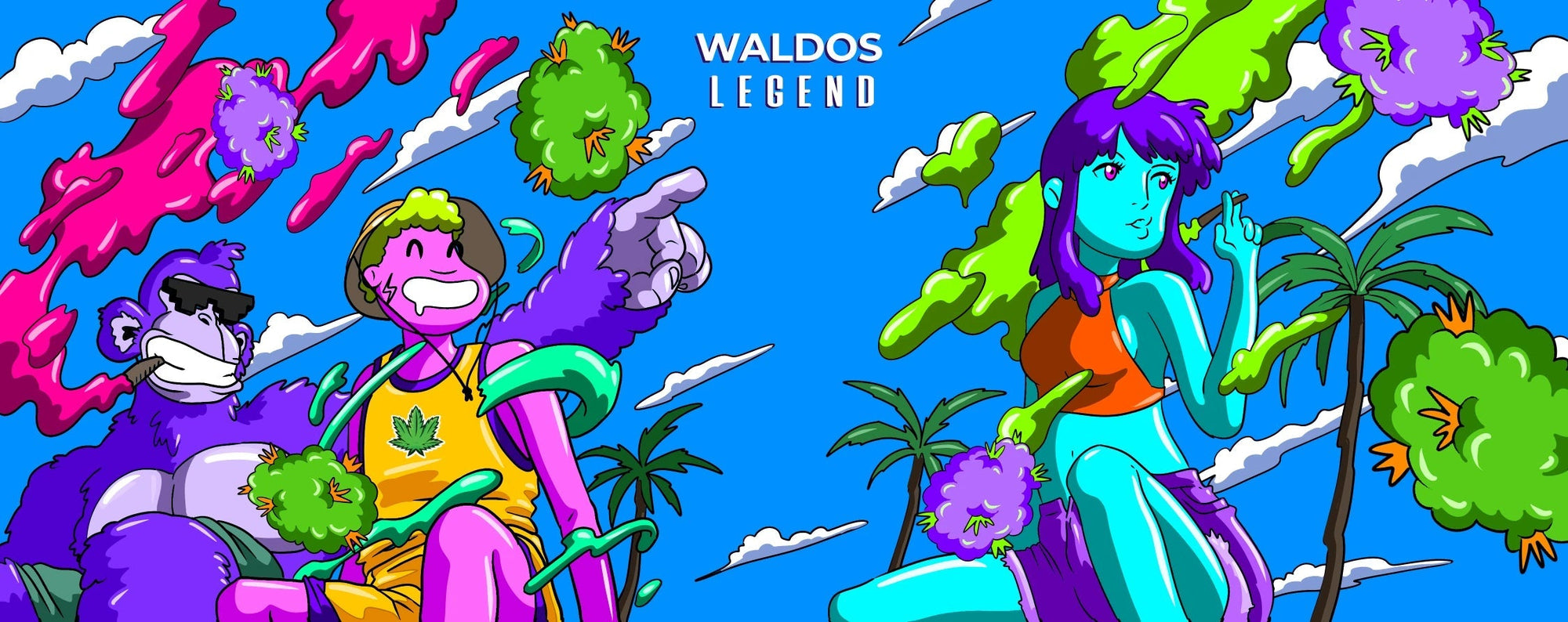 Page d'accueil site internet de vente de fleur et résine CBD Waldos Legend